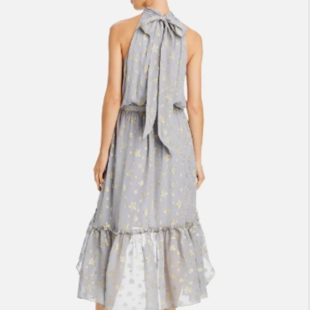 Ramy Brook Ebony Silk Star Print Midi Dress